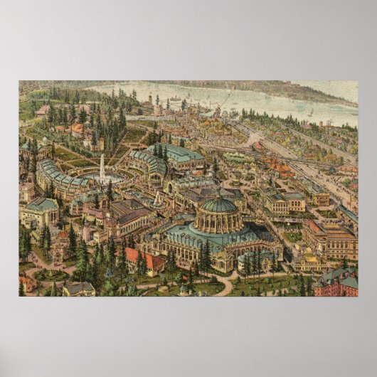 Uitzicht van Alaska Yukon Pacific Expo Poster (Voorkant)