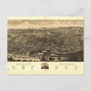 Uitzicht van Albany, New York (1879) Briefkaart