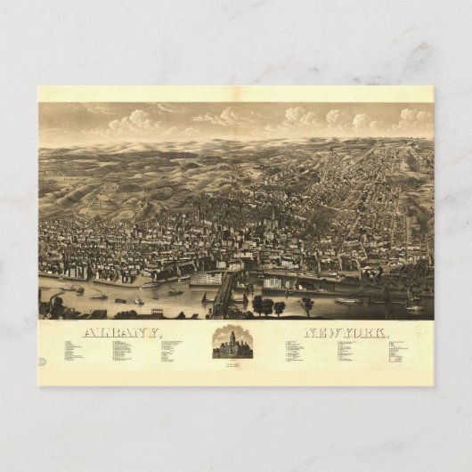 Uitzicht van Albany, New York (1879) Briefkaart (Voorkant)