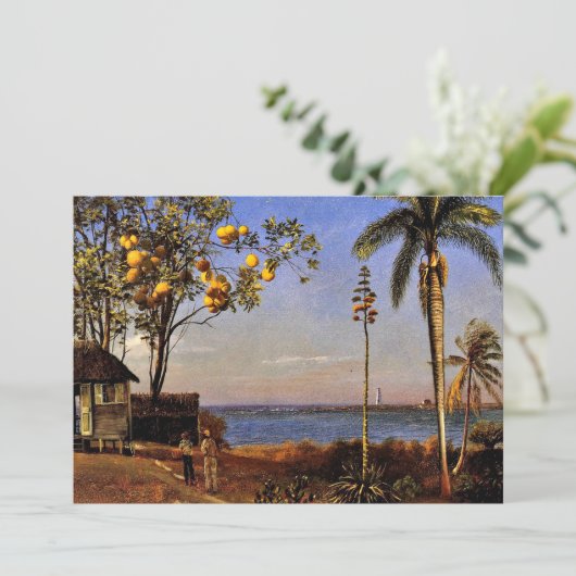 Uitzicht van Albert Bierstadt op de Bahama's Kaart (Staand voorkant)