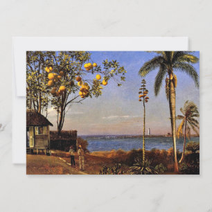 Uitzicht van Albert Bierstadt op de Bahama's Kaart