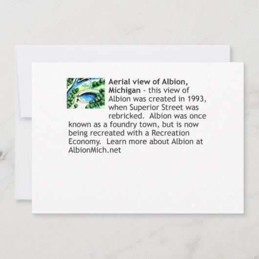 Uitzicht van Albion Michigan 1993 (Achterkant)