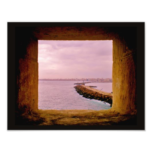 Uitzicht van Alexandrië, Egypte Foto Afdruk (Voorkant)