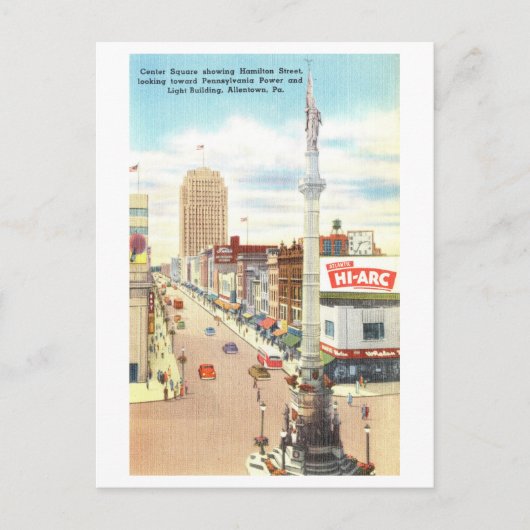  Uitzicht van Allentown, Pennsylvania, Briefkaart (Voorkant)