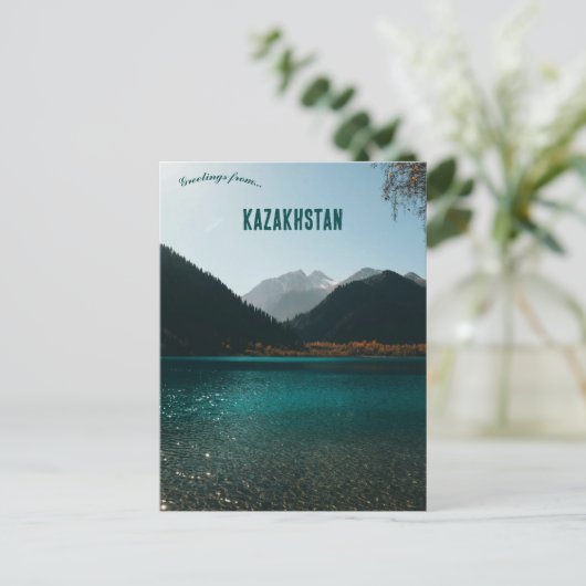 Uitzicht van Almaty Kazachstan Briefkaart (Staand voorkant)