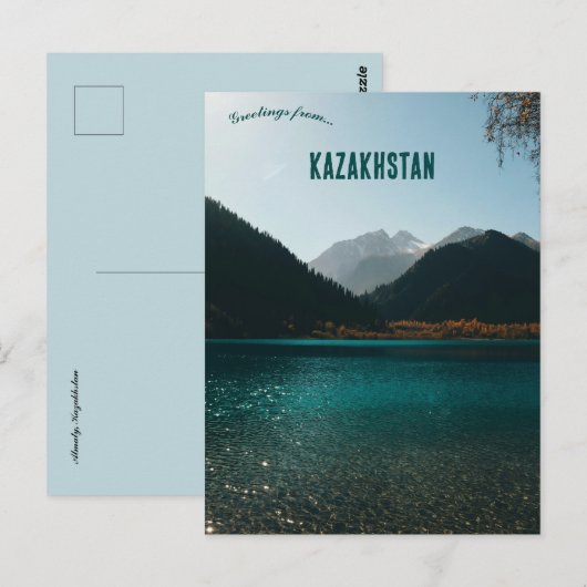 Uitzicht van Almaty Kazachstan Briefkaart (Voorkant / Achterkant)