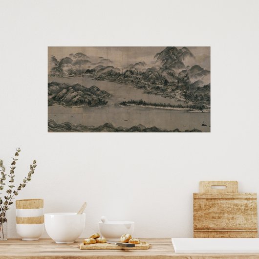 Uitzicht van Ama-no-Hashidate door Sesshüu Tōyō Poster (Keuken)