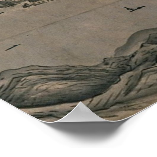 Uitzicht van Ama-no-Hashidate door Sesshüu Tōyō Poster (Hoek)