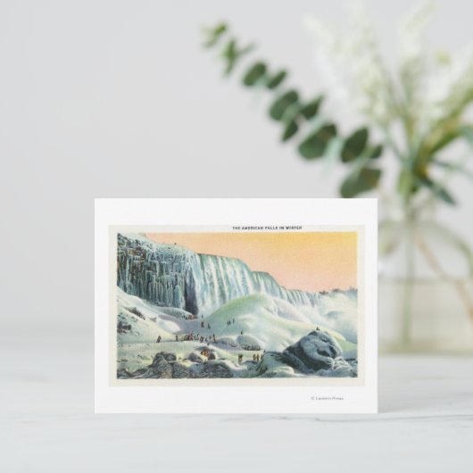 Uitzicht van Amerikaanse Herfsten in de winter # 2 Briefkaart (Staand voorkant)