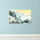 Uitzicht van Amerikaanse Herfsten in de winter # 2 Canvas Afdruk (Insitu (Houten vloer))