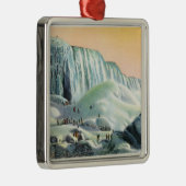 Uitzicht van Amerikaanse Herfsten in de winter # 2 Metalen Ornament (Rechts)