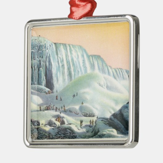 Uitzicht van Amerikaanse Herfsten in de winter # 2 Metalen Ornament (Links)