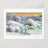 Uitzicht van Amerikaanse Herfsten in de winter Briefkaart (Voorkant)