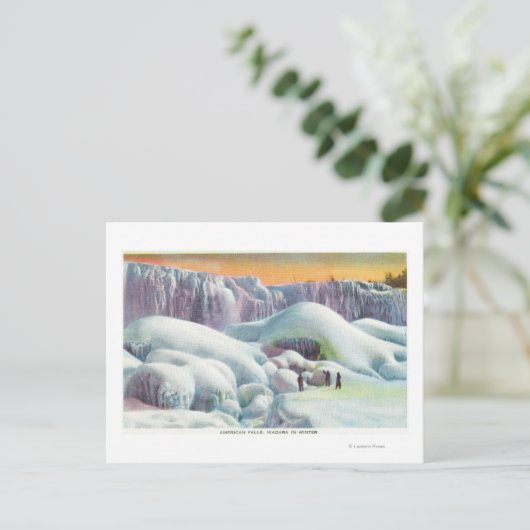 Uitzicht van Amerikaanse Herfsten in de winter Briefkaart (Staand voorkant)