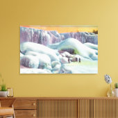 Uitzicht van Amerikaanse Herfsten in de winter Canvas Afdruk (Insitu (Woonkamer))