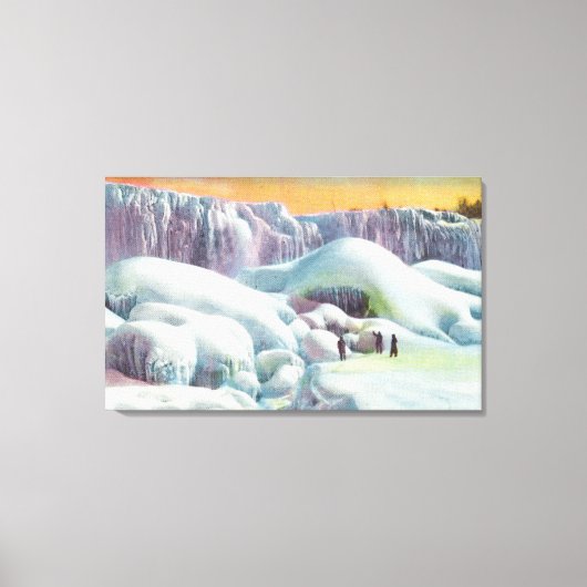 Uitzicht van Amerikaanse Herfsten in de winter Canvas Afdruk (Voorkant)