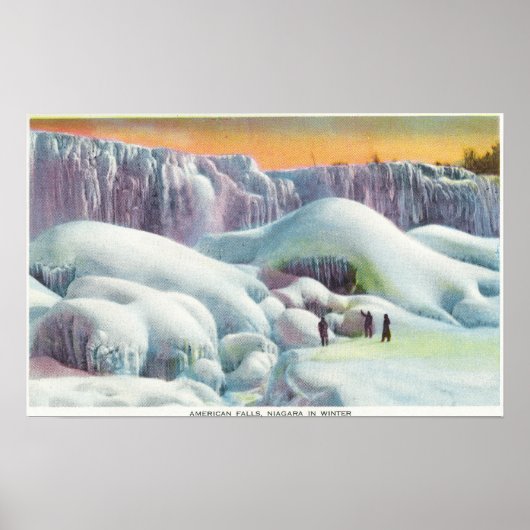 Uitzicht van Amerikaanse Herfsten in de winter Poster (Voorkant)
