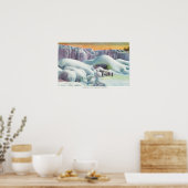 Uitzicht van Amerikaanse Herfsten in de winter Poster (Keuken)
