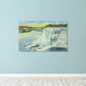 Uitzicht van Amerikaanse Herfsten op geiteneiland  Canvas Afdruk (Insitu (Houten vloer))