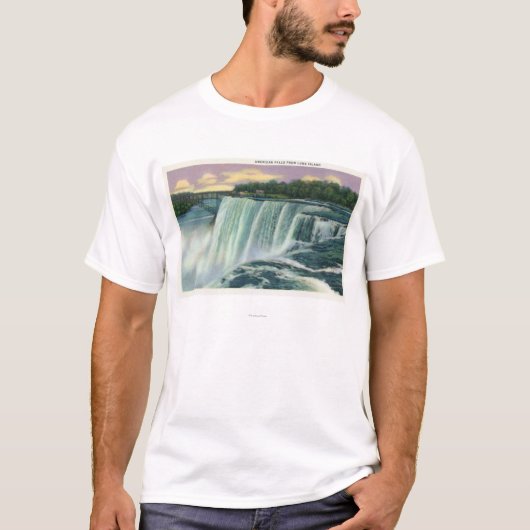 Uitzicht van Amerikaanse Herfsten op het eiland Lu T-shirt (Voorkant)