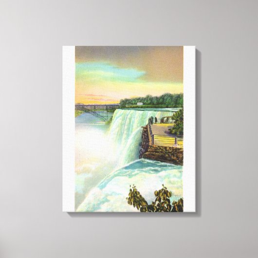 Uitzicht van Amerikaanse Herfsten van Goat Island Canvas Afdruk (Voorkant)
