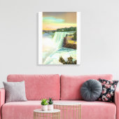 Uitzicht van Amerikaanse Herfsten van Goat Island Canvas Afdruk (Insitu (Woonkamer))