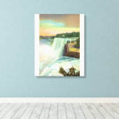 Uitzicht van Amerikaanse Herfsten van Goat Island Canvas Afdruk (Insitu (Houten vloer))