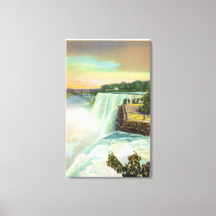 Uitzicht van Amerikaanse Herfsten van Goat Island Canvas Afdruk