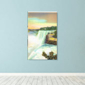 Uitzicht van Amerikaanse Herfsten van Goat Island Canvas Afdruk (Insitu (Houten vloer))