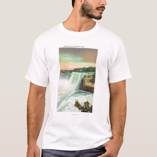 Uitzicht van Amerikaanse Herfsten van Goat Island T-shirt (Voorkant)