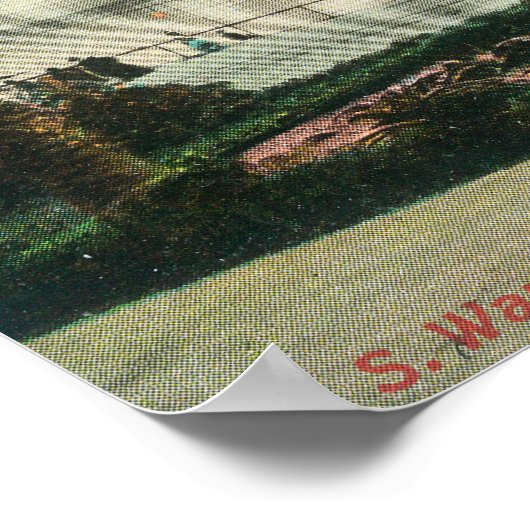 Uitzicht van Amerikaanse oorlogsschepen in OceanSa Poster (Hoek)