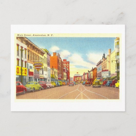  Uitzicht van Amsterdam, New York, Briefkaart (Voorkant)