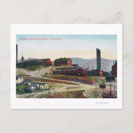Uitzicht van Anaconda en Neversweat Mines Briefkaart (Voorkant)