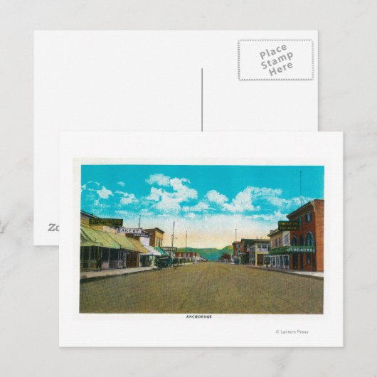 Uitzicht van Anchorage, Alaska Anchorage, AK Briefkaart (Voorkant / Achterkant)