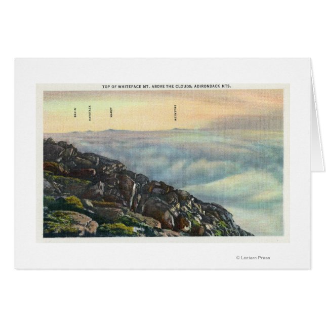 Uitzicht van andere Adirondack Mts boven de wolken (Voorkant Horizontaal)