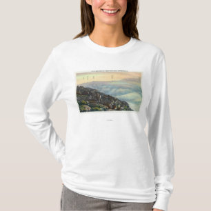 Uitzicht van andere Adirondack Mts boven de wolken T-shirt