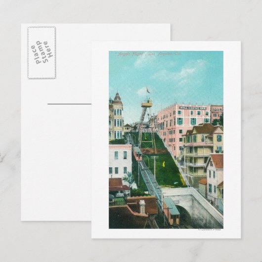 Uitzicht van Angels Flight Trolley Briefkaart (Voorkant / Achterkant)