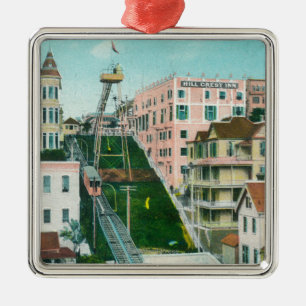Uitzicht van Angels Flight Trolley Metalen Ornament