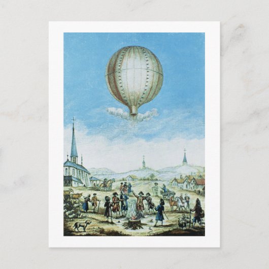 Uitzicht van Annonay in Vivarais en eerste vlucht Briefkaart (Voorkant)