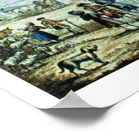 Uitzicht van Annonay in Vivarais en eerste vlucht Poster (Hoek)