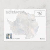 Uitzicht van Antarctica Briefkaart (Achterkant)