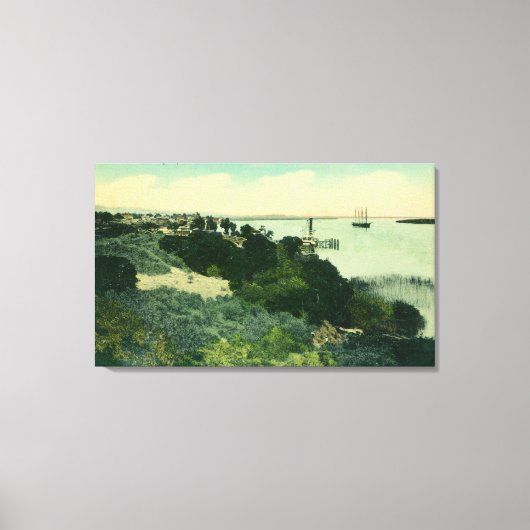 Uitzicht van Antioch en de San Joaquin Canvas Afdruk (Voorkant)