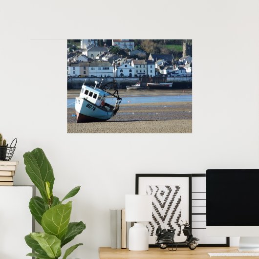 Uitzicht van Appledore uit Instow Poster (Thuiskantoor)