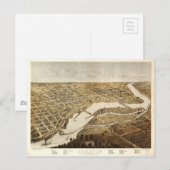 Uitzicht van Appleton, Wisconsin (1867) Briefkaart (Voorkant / Achterkant)