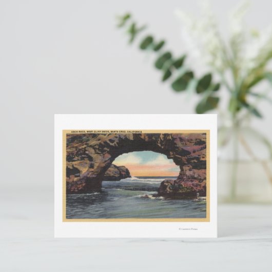 Uitzicht van Arch Rock langs West Cliff Drive Briefkaart (Staand voorkant)