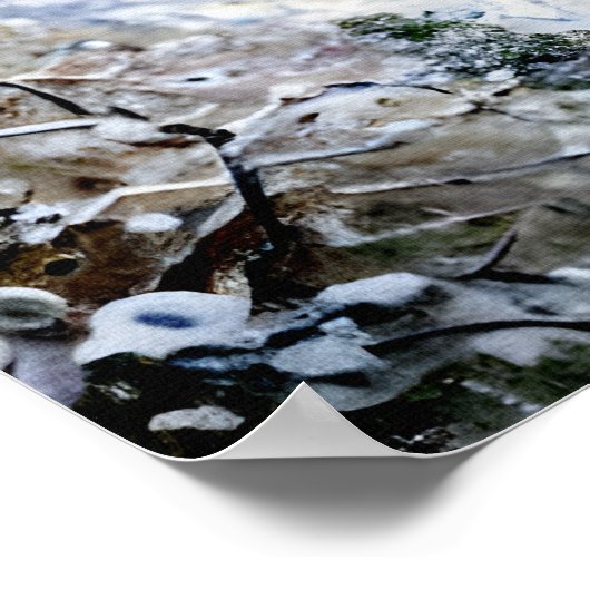 Uitzicht van Argenteuil in de sneeuw Poster (Hoek)