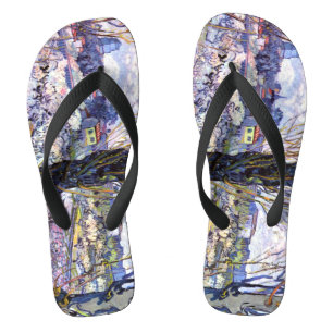 Uitzicht van Arles, bloeiende boomgaarden (1889) V Teenslippers