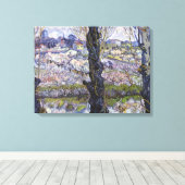 Uitzicht van Arles, bloeiende boomgaarden van Gogh Canvas Afdruk (Insitu (Houten vloer))