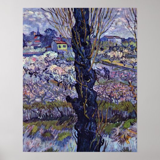 Uitzicht van Arles door Vincent Willem van Gogh Poster (Voorkant)