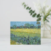 Uitzicht van Arles Irises Vincent van Gogh Briefkaart (Staand voorkant)